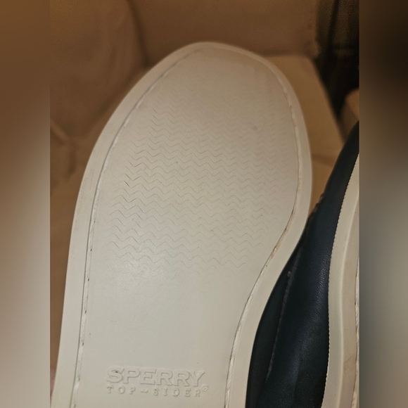 Women's Sperry Top-Sider Hayden Casual Loafers Blue and White Leather - Picture 5 of 8